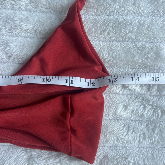 Womens Burnt Red Braided Halter Small Bikini Top - Picture 3 of 3